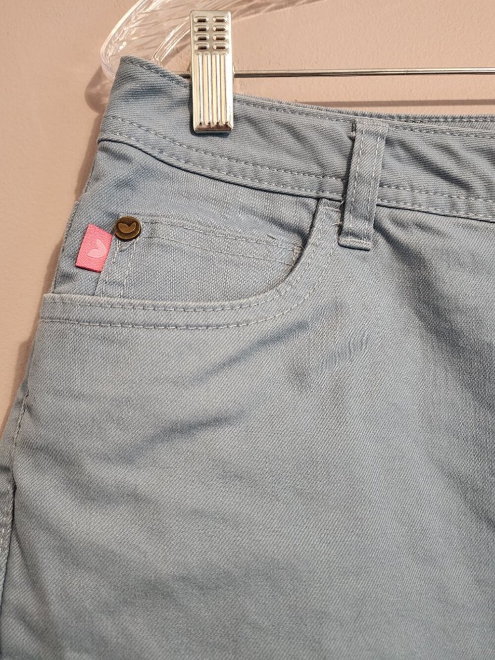 2/$30 Woman Within Modern Fit Blue Jean Shorts - Size 14W - Picture 3 of 11